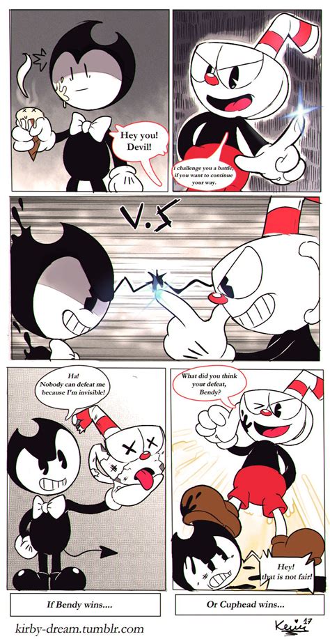 cuphead and bendy comic by kirby popstar on deviantart