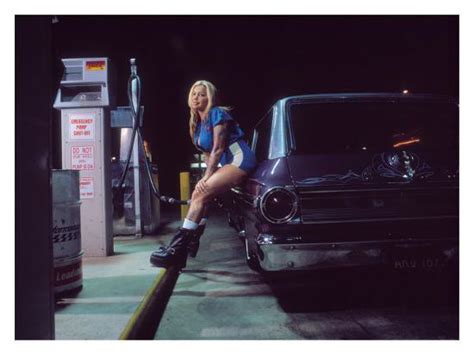 pin up girl gas station giclee print by david perry at
