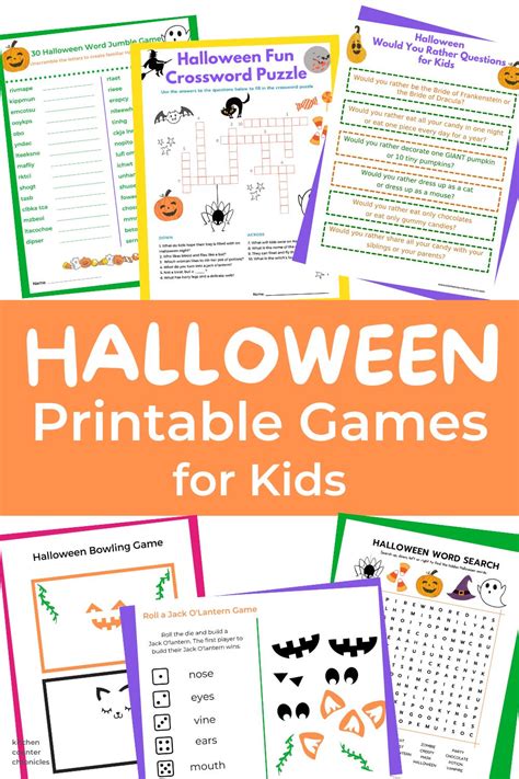 fun  printable halloween games  kids