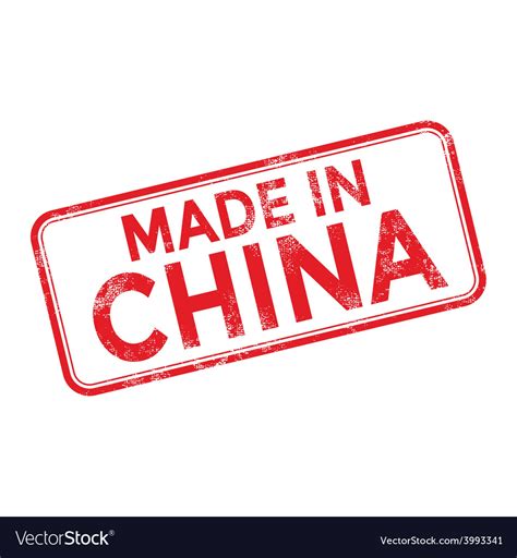 china red rubber stamp   white vector image