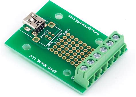 Mini Usb Breakout Board To Screw Terminals Electronics