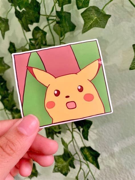 Surprised Pikachu Meme Sticker Etsy