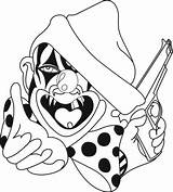 Clown Drawing Gangster Faces Scary Easy Outline Draw Tattoo Clip Cliparts Evil Girl Pennywise Clipart Gun Face Tattoos Getdrawings Mean sketch template