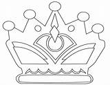 Crown Coloring Pages Princess Template Outline Drawing Queen Color Tiara Crowns Kings King Printable Templates Royal Colouring Print Clipart Cut sketch template
