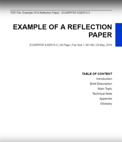 reflection paper meaning    write  reflection paper