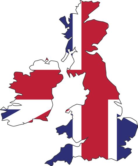 uk map city color  country flag  png