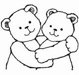 Hugs Hug Hugging Teddy Coloringkids sketch template