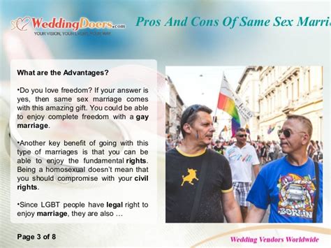 Pros And Cons Of Same Sex Marriage
