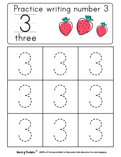 number  tracing  colouring worksheet  kindergarten coloring