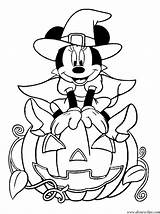 Halloween Coloring Disney Pages Kids Printable Sheets Minnie Mouse Themed Print Color Fall Colouring Sheet Disneyclips Mickey Book Adults Printables sketch template