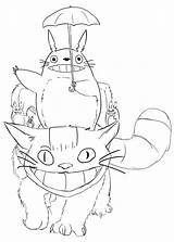 Totoro Voisin Ghibli Colorear Chat Vecino Silent Coloringhome Danieguto Zeichnen Coloringpagesfortoddlers Spirited Catbus Colouring Tatuajes Ausmalen Miyazaki Páginas Manga Adorables sketch template