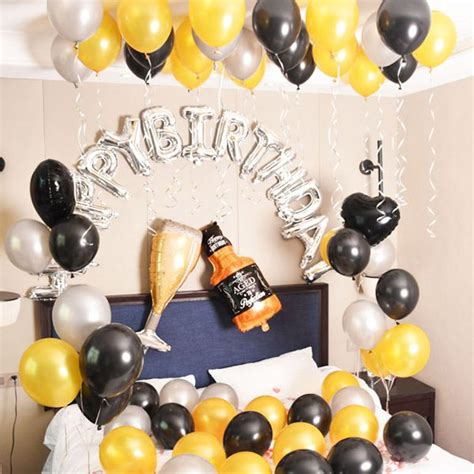 funlah happy birthday whisky gold balloon package helium balloon