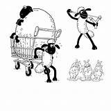 Shaun Sheep Coloring Sheets Sketch Pages Lamb Story Printable Clipart イラスト Line Paintingvalley Style sketch template