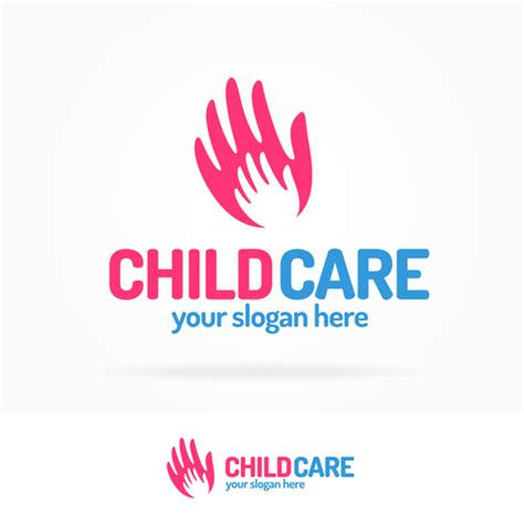child care logo vector
