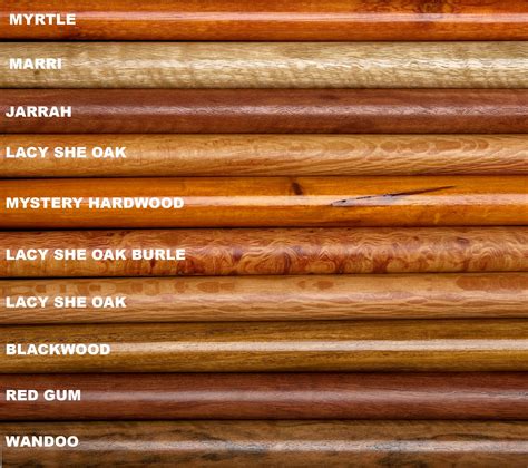 drill canes examples  wood types