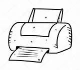 Printer Illustration Drawing Doodle Style Stock Depositphotos Getdrawings Mhatzapa sketch template