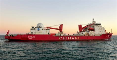 china launches domestically built xue long  icebreaker