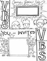 Vbs Invitation Bible Vacation School Printable Flyers Coloring Church Ministry Children Flyer Kids Invite Invitations Card Cards Outreach Off Crafts sketch template