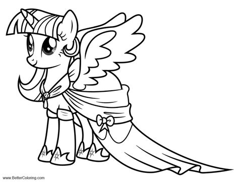 alicorn coloring pages mlp twilight sparkle  printable coloring pages