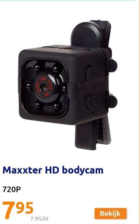 maxxter hd bodycam p promotie bij action