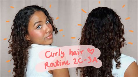 Curly Hair Tutorial 2c 3a Curls Curly And Wavy Hair Routine Youtube