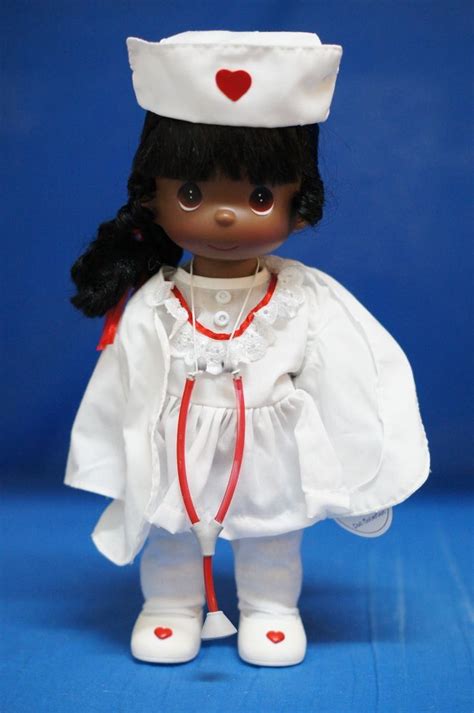 precious moments  vinyl doll  loving touch nurse african