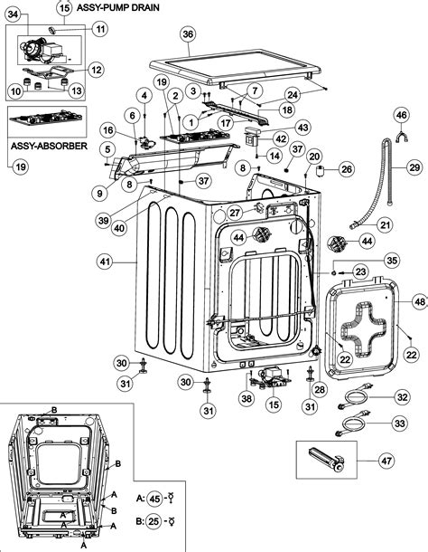 cabinet diagram parts list  model mahaww maytag parts washer parts searspartsdirect