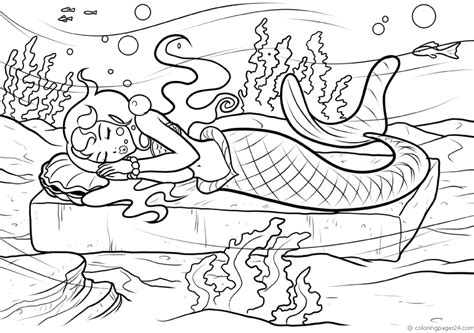 mermaid coloring pages books    printable