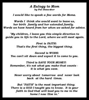 eulogy  mother quotes quotesgram