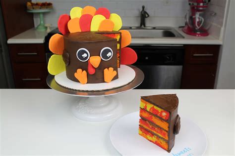 Turkey Cake Pumpkin Cake Layers Frosted With Chocolate Ganache