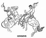 Cowboy Coloring Pages Cowboys Western Vintage Cowgirl Cowgirls Clip Golf Clipart Printable Cliparts Kids Graphic Color Book Thursday Books Bear sketch template