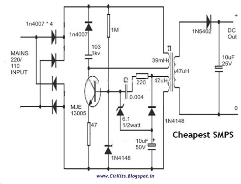 cheapest smps circuit  mje everyday electronics
