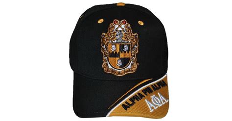 Alpha Phi Alpha Fraternity Black Gold Baseball Hat 1906 A Phi A