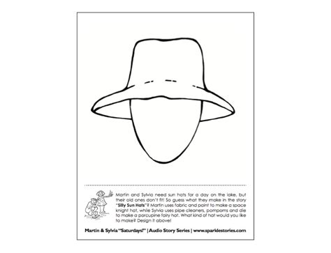 martin sylvias saturdays printable project page silly sun hats