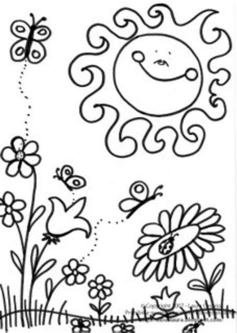 gambar spring coloring pages   clip art large images