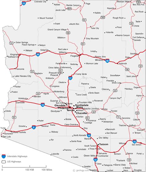 map  arizona citiesgif  pixels arizona city arizona state map arizona map