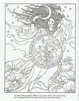 Adults Coloriage Mawa Wiccan Celtic Dessin Mother Erwachsene Mythologie Deity Mawu Mythology Ausmalbilder Myth Gods Ancient Afrian sketch template
