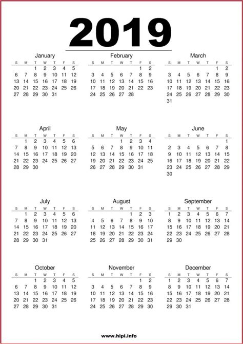 calendar printable     hipiinfo