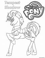 Coloring Pony Tempest Little Shadow Pages Printable Friendship sketch template