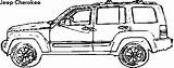Jeep Cherokee Coloring Dimensions Grand sketch template