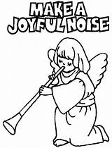 Coloring Pages Angels Singing Clipart Joyful Lord Noise Make Clip Unto Kids Library Printable sketch template