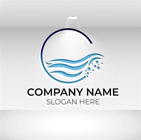 modern logo design  water company  template graphicsfamily