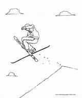 Coloring Pages Sports Color Skiing Printable Ski Kids Book Sheets Found sketch template