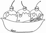 Coloring Pages Math Clipart Kindergarten Library Sundae Ice Cream sketch template