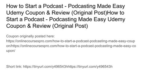 start  podcast podcasting  easy udemy discount review  google