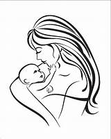 Madres Madre Bebé Sujeta Brazos sketch template