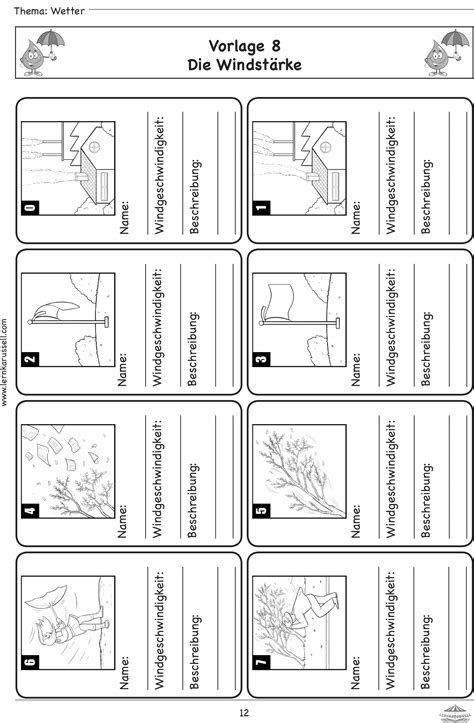 lapbook wetter windstaerke musterseite kreative