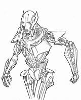 Grievous Coloring General Wars Star Pages Getcolorings sketch template