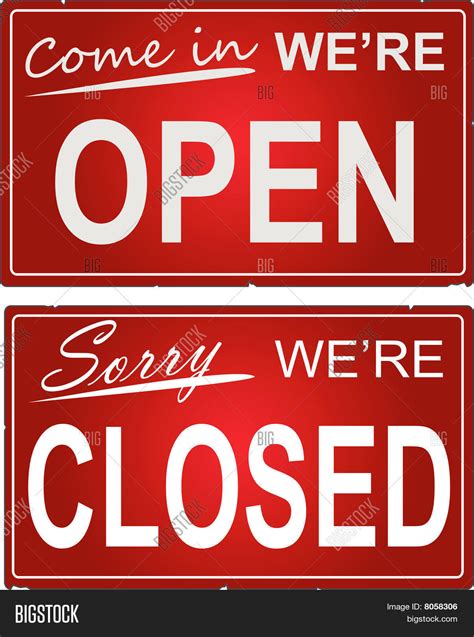 open closed sign vector photo  trial bigstock