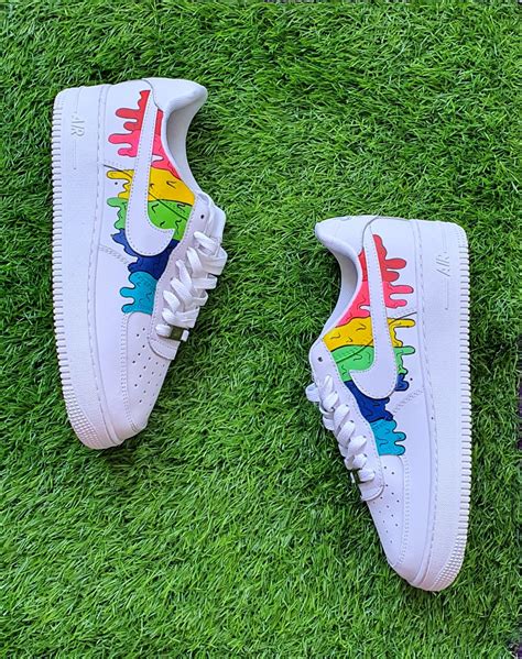 nike air force   rainbow drip custom exclusive sneakers sa